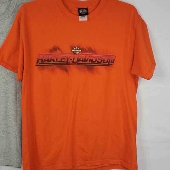VINTAGE HARLEY DAVIDSON 2001 2003 GRAY ORANGE TSHIRT MUSCLE SHIRT SHIRTS L XL - Picture 2 of 16